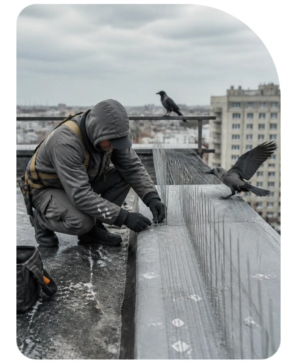 Защита от ворон под ключ в Горном-Алтайске по цене от 5184 р. | Сенат-Грн